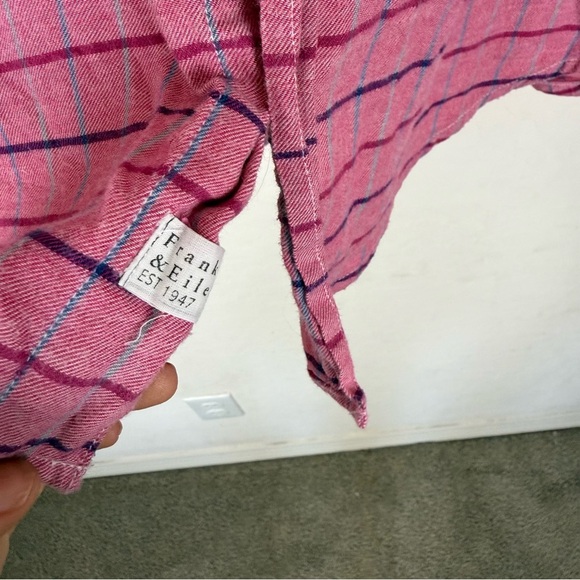 Frank & Eileen Barry Signature Crinkle Pink Plaid Button Down Shirt - Picture 4 of 6
